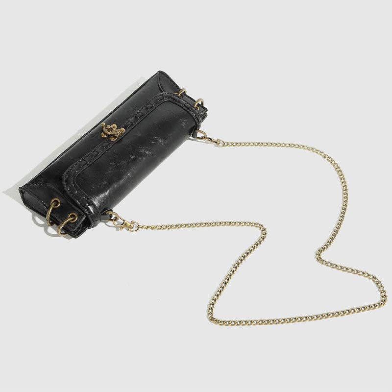 Vintage Square Shoulder Bag With Chain Strap DP225F699