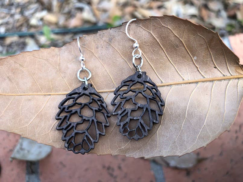 Pine Cone Earrings - Attracts Woodland Creatures
