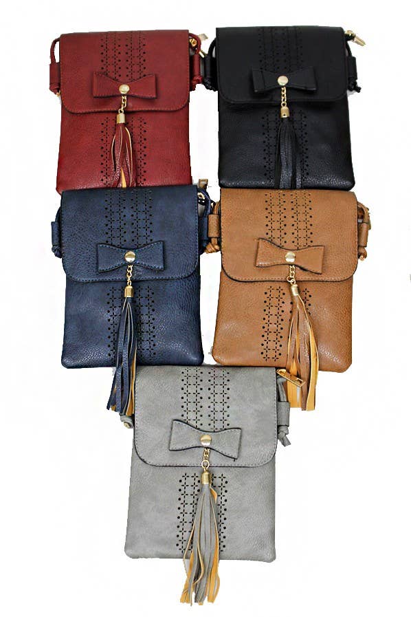 Bow with Tassel Cross Body Bag