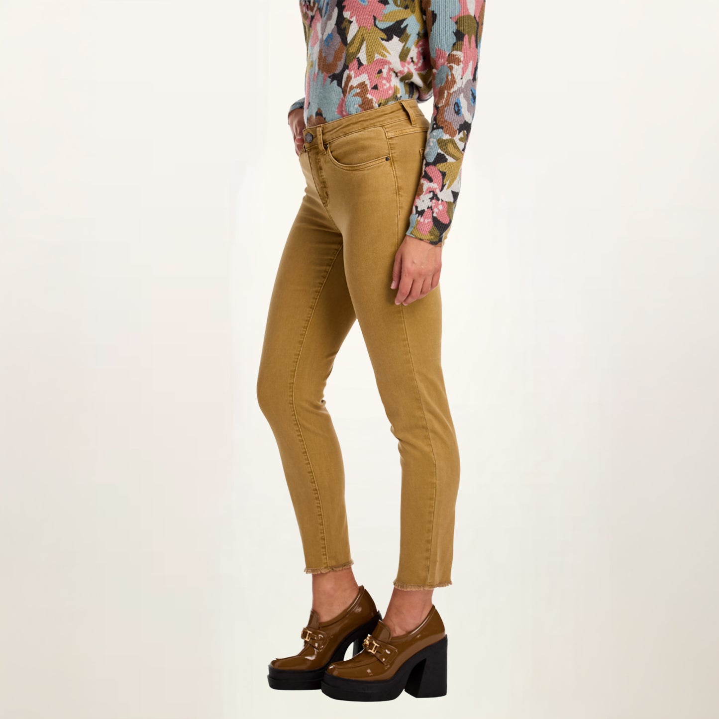 Golden Khaki Ankle Jeans