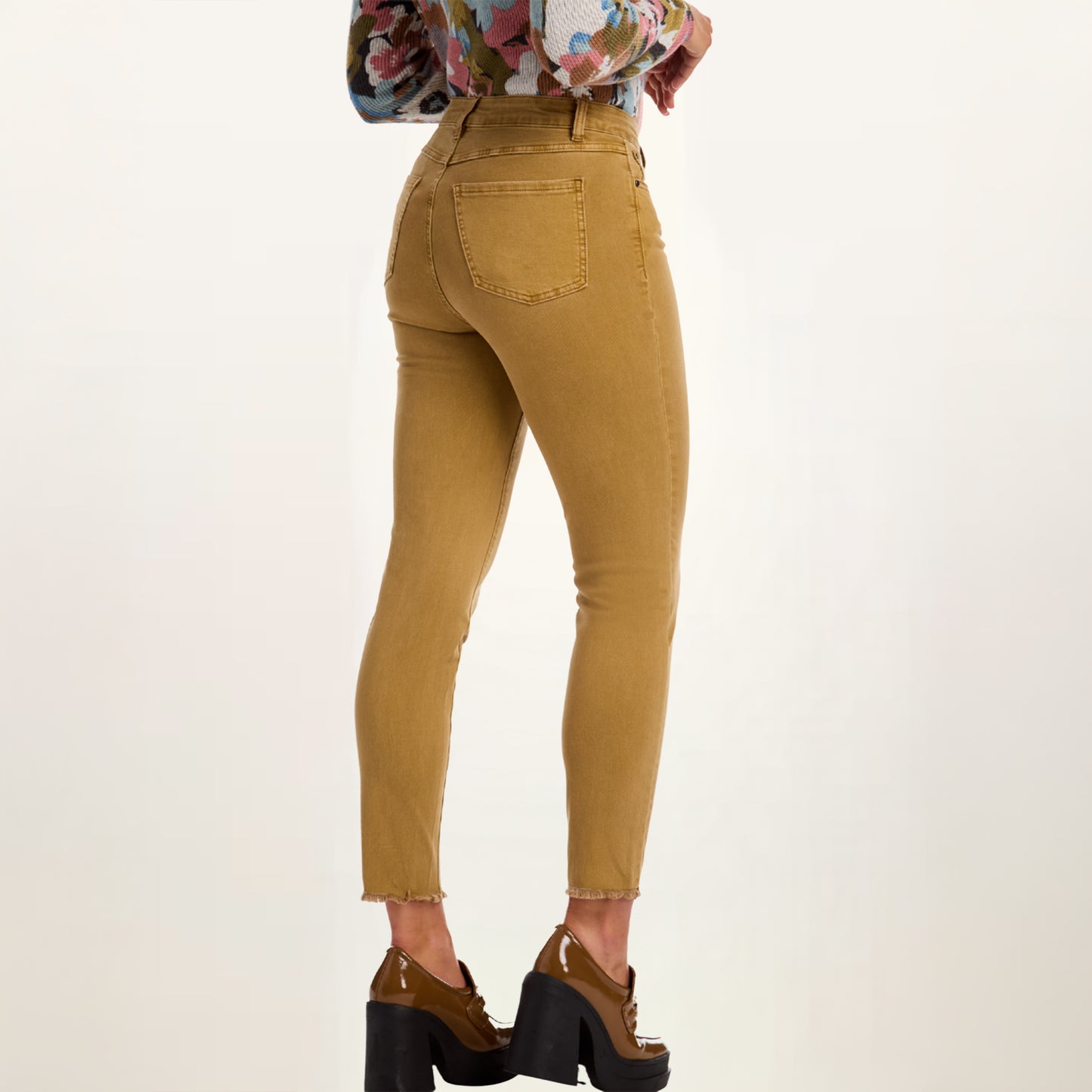 Golden Khaki Ankle Jeans