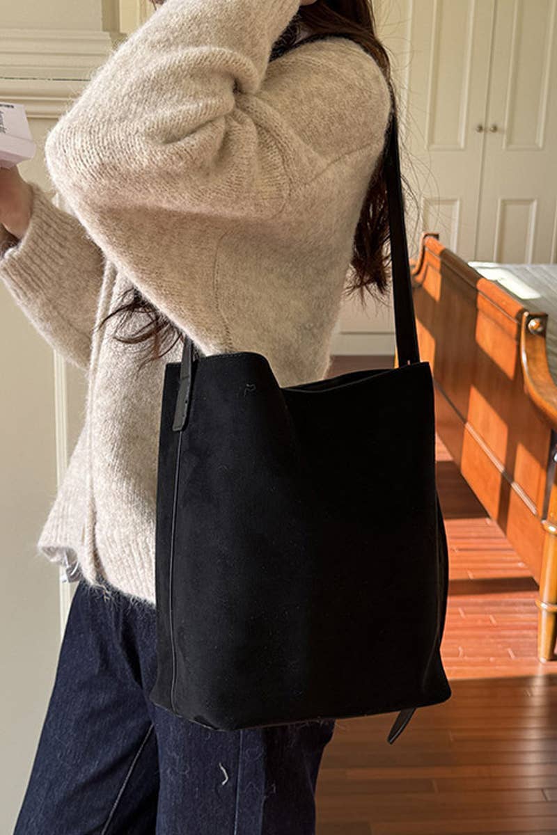 1205 Microsuede Bucket Tote Bag SI-29154