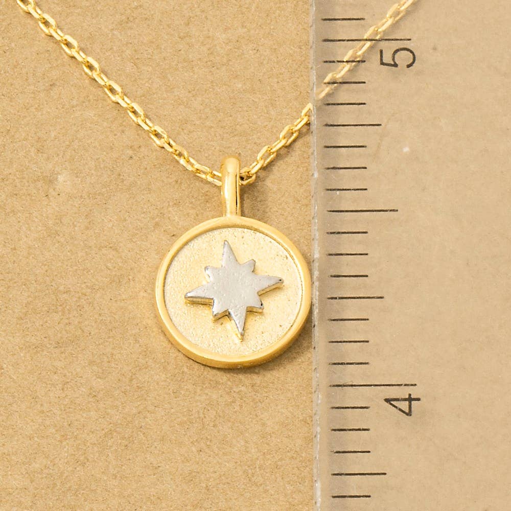 North Star Coin Pendant Necklace