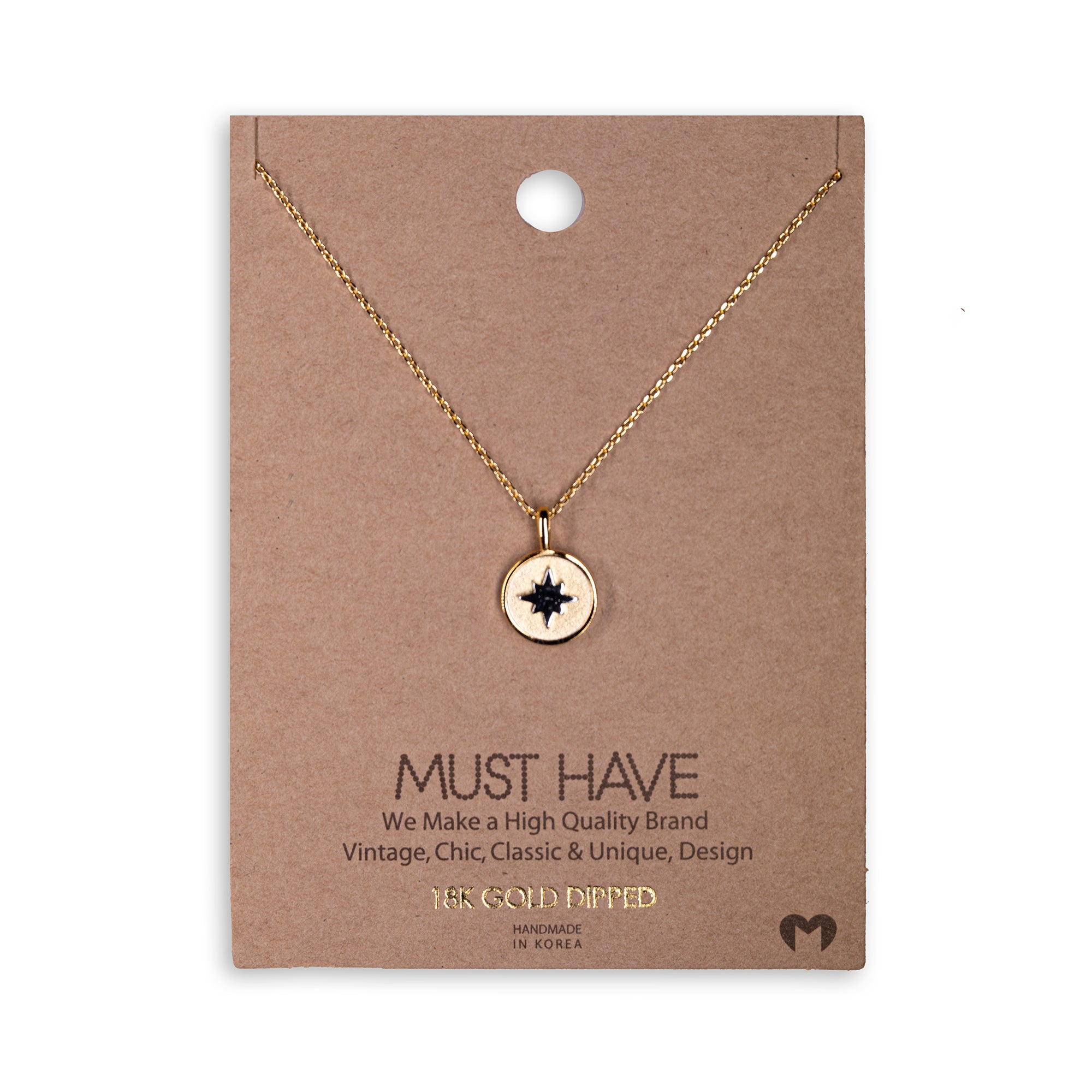 North Star Coin Pendant Necklace – Red Rabbit