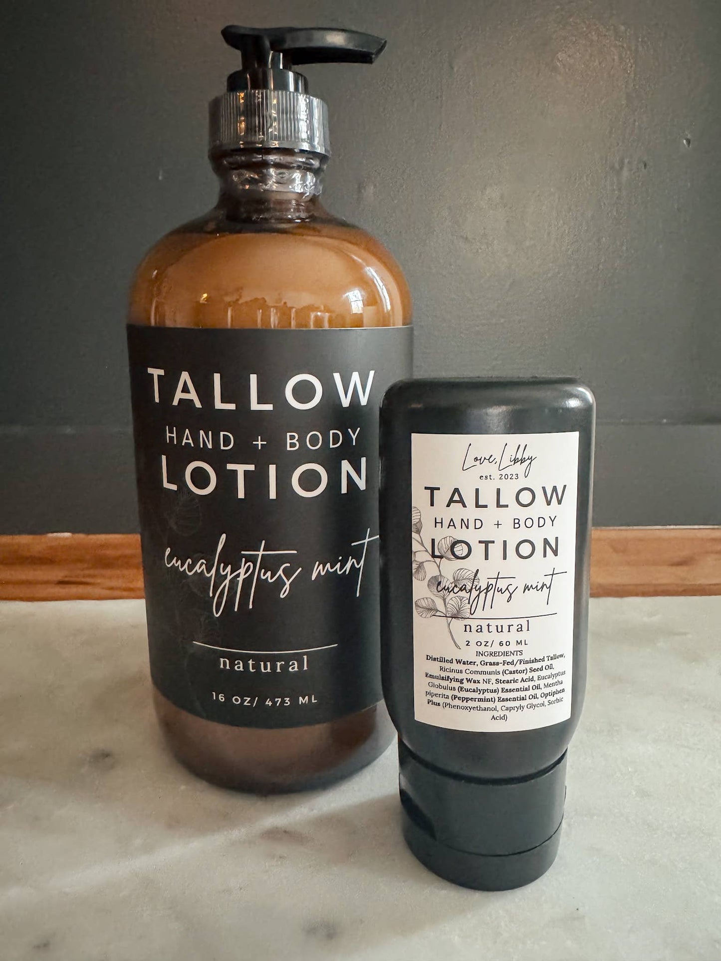 Eucalyptus Mint Grassfed Tallow Hand + Body Lotion