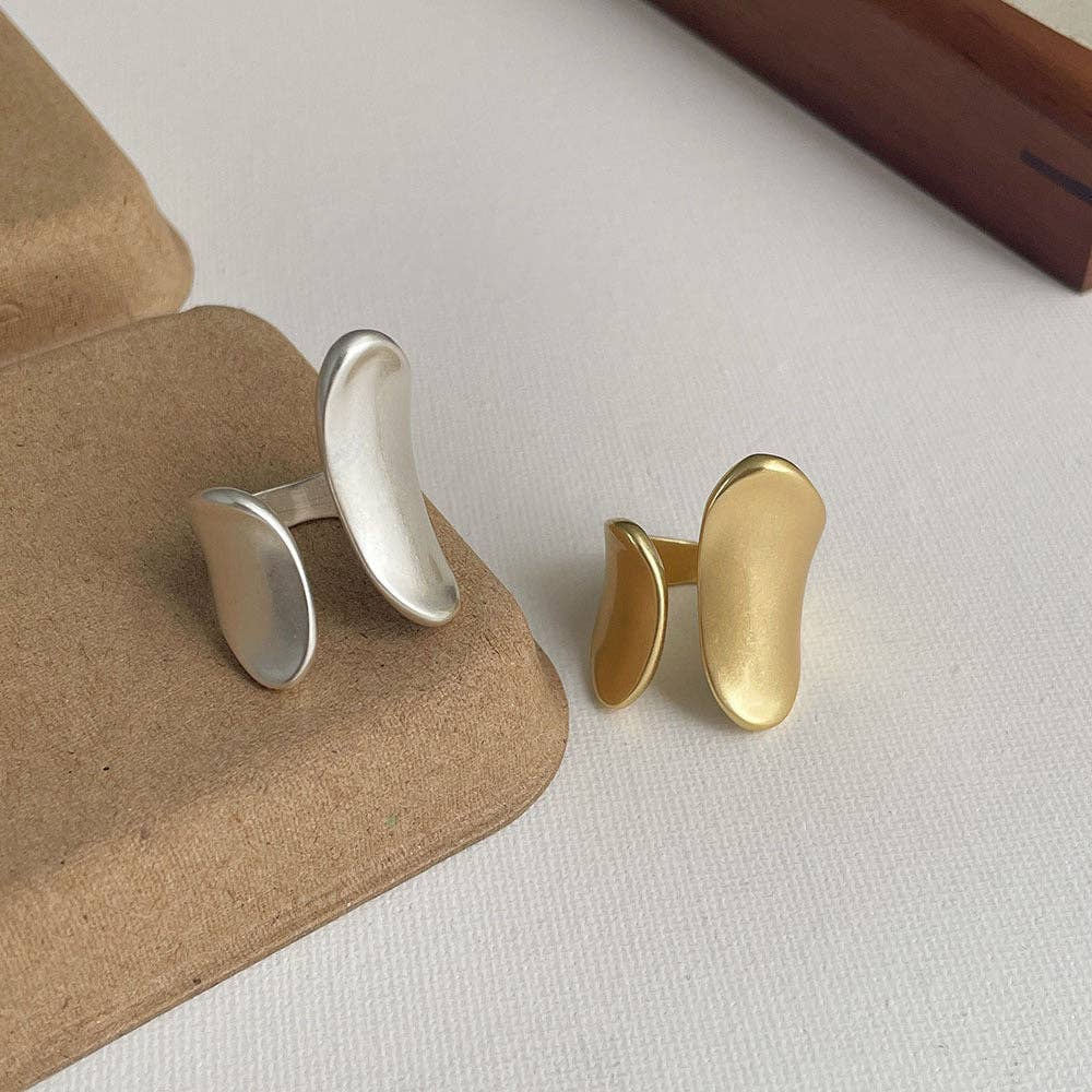 Chunky Irregular Geometric Open Adjustable Ring DP25E749