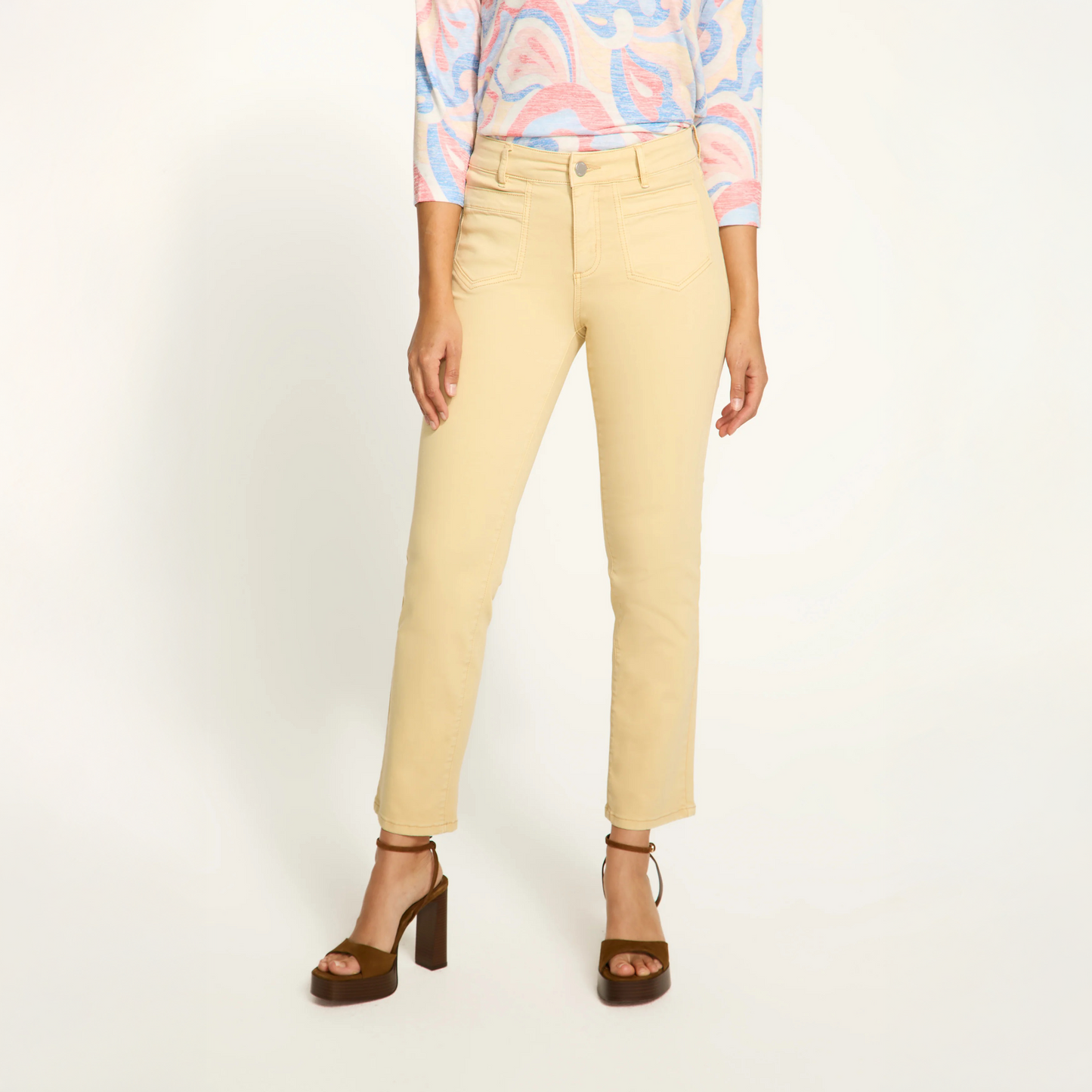 Yellow Straight Leg Denim