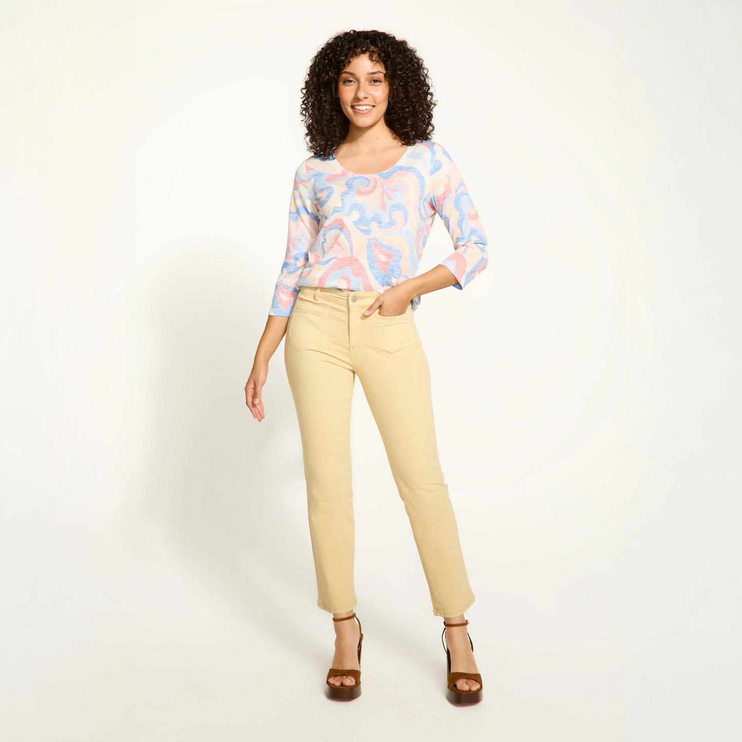 Yellow Straight Leg Denim