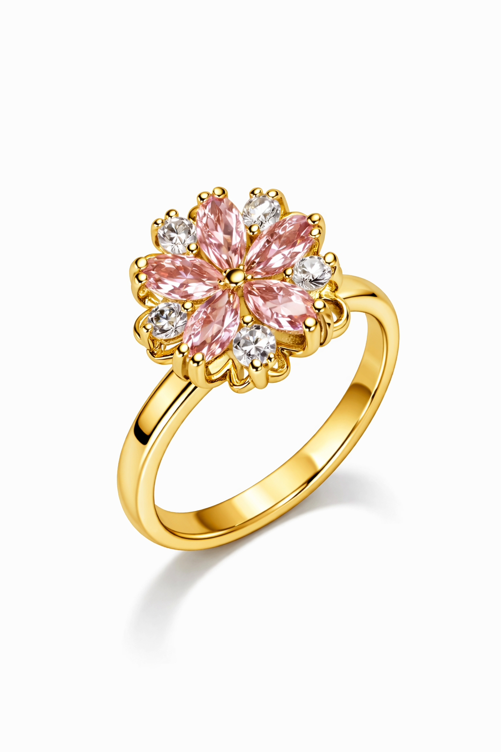 Rose Bloom Spinner Ring – Adjustable (Gold & Silver)