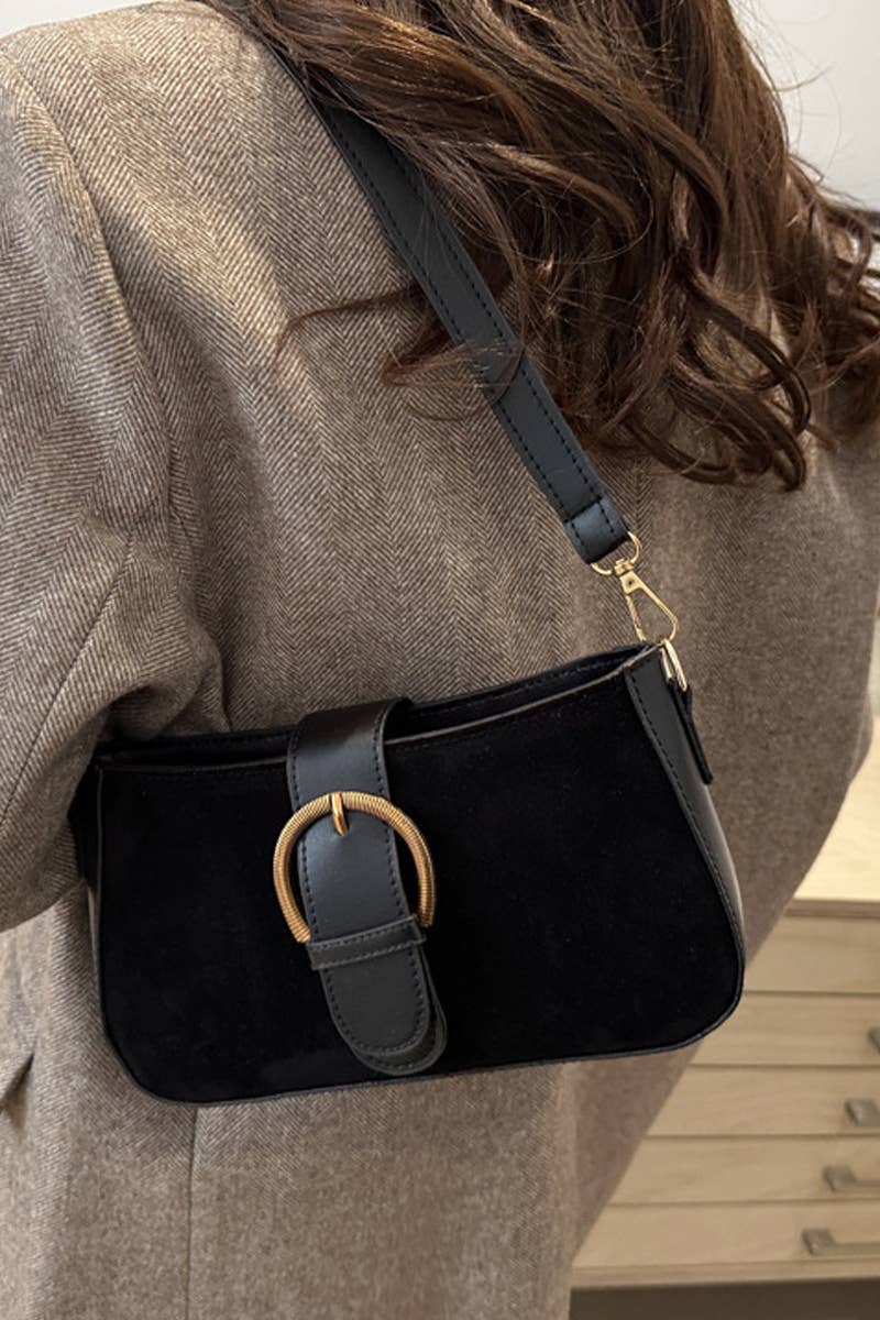 ,...1216 Elegant Suede Retro Buckle Bag SI-29210