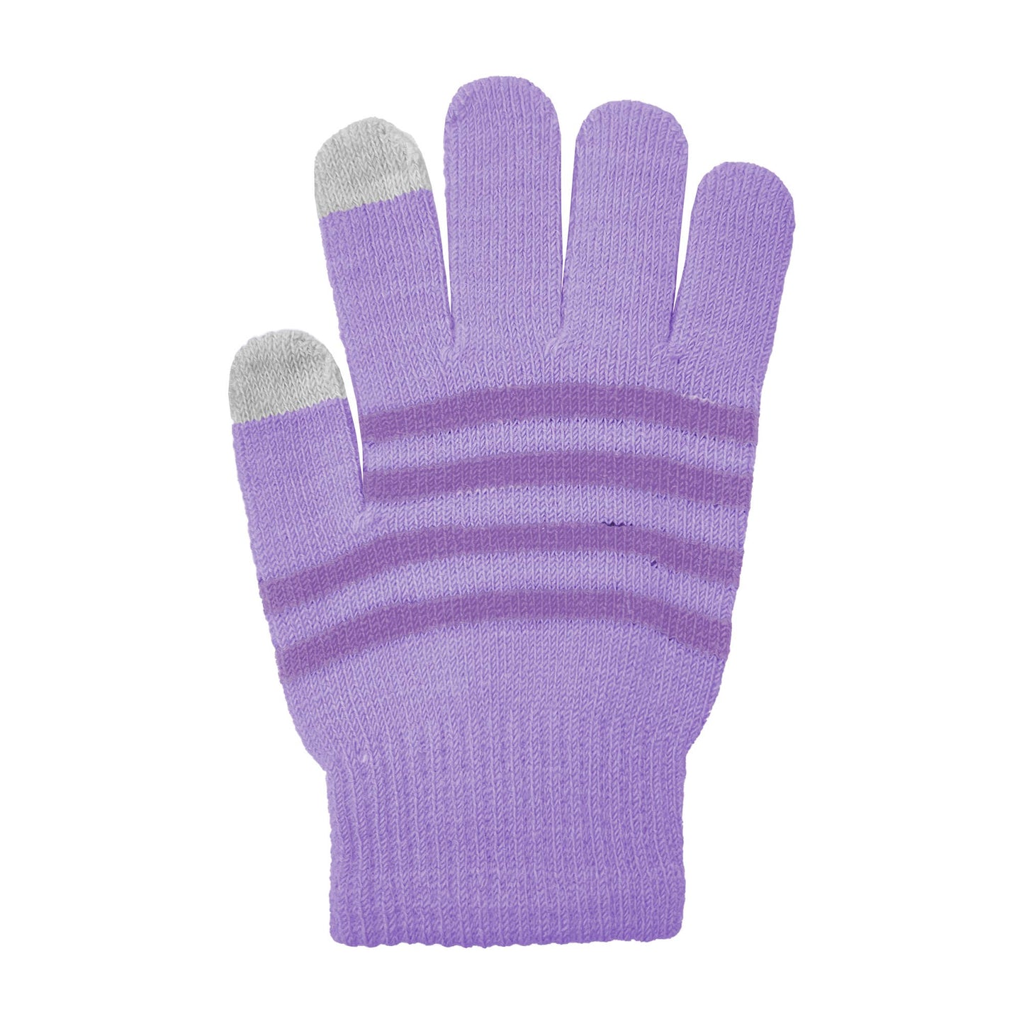 Girls Touchscreen Striped Stretch Gloves - 35114