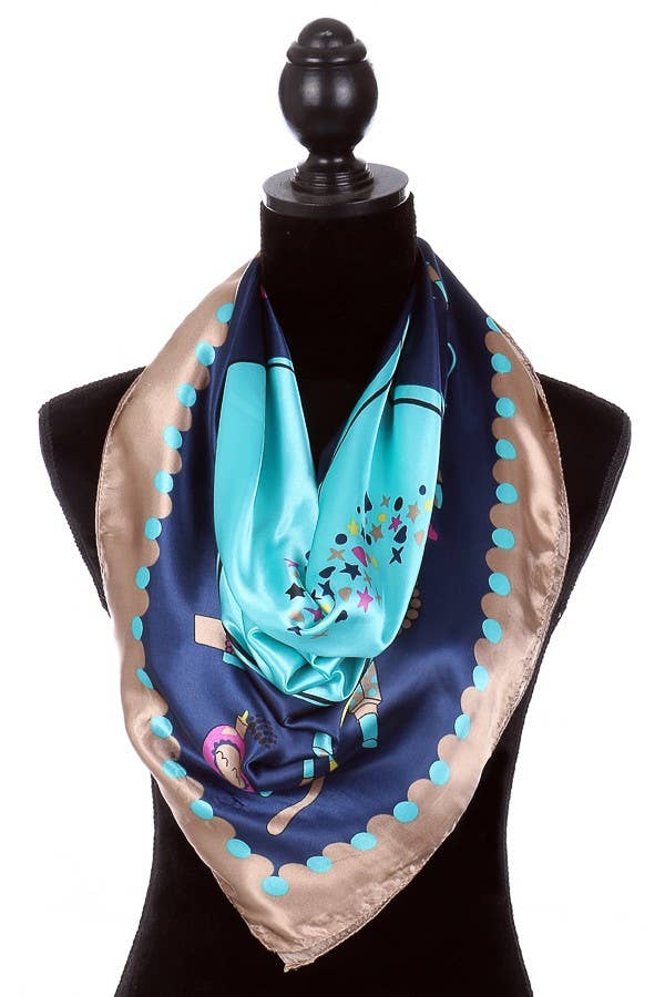 Makeup Glam Silk Feel Square Scarves