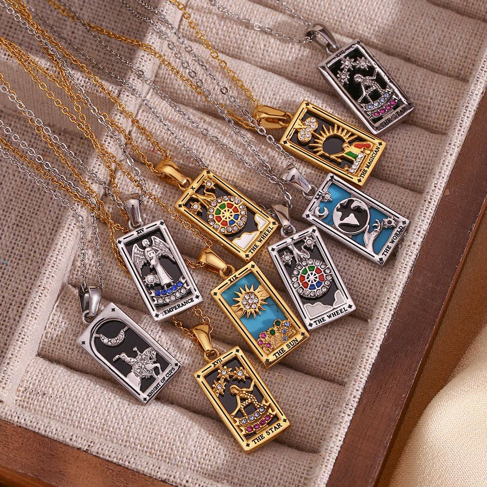 2+ Vintage Zircon Pendant Necklaces DPJN2917