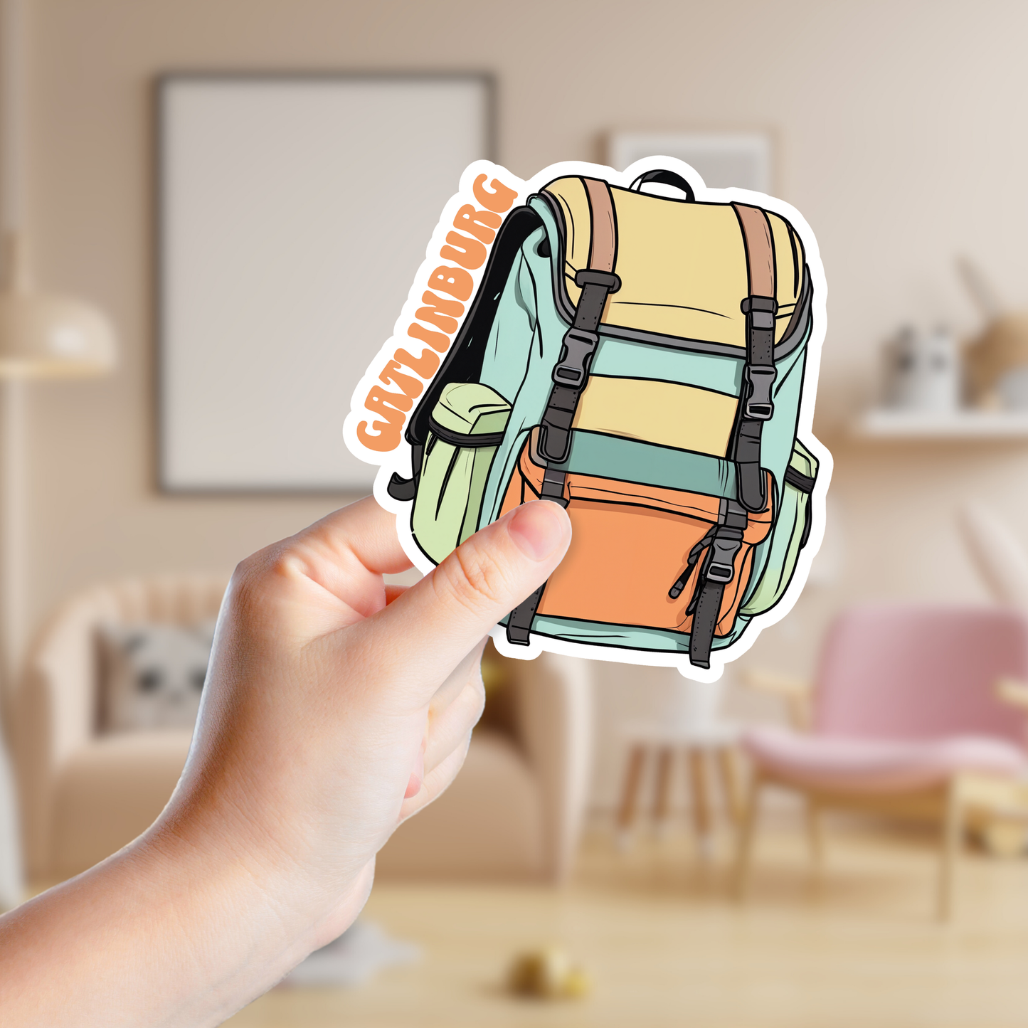 Hiking Backpack Custom Souvenir Sticker (M1058)