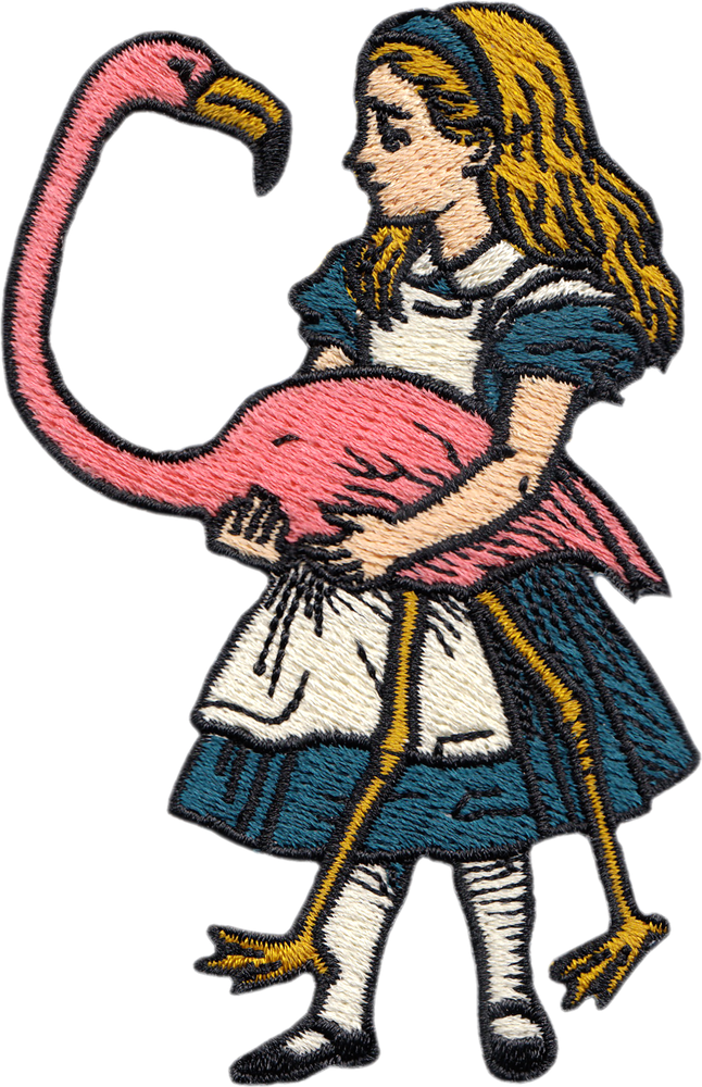 Patch - Alice's Adventures In Wonderland - Holding Flamingo