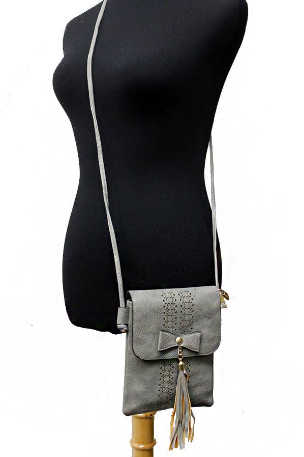 Bow with Tassel Cross Body Bag