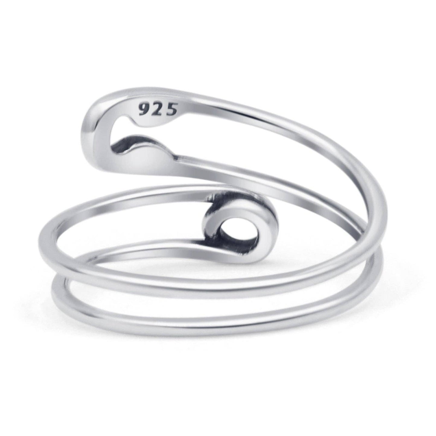 Safety Pin Band Oxidized