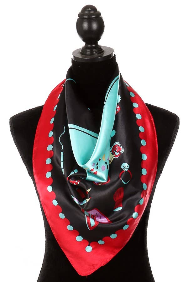 Makeup Glam Silk Feel Square Scarves