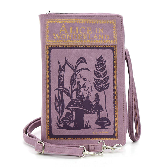 Vintage Midsize Book Clutch Bag Alice in Wonderland Book