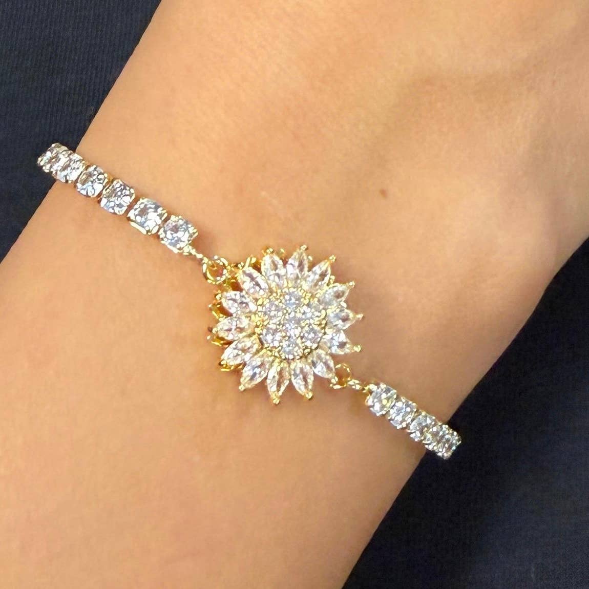 Sunburst Golden Flower Model- Gold and Silver
