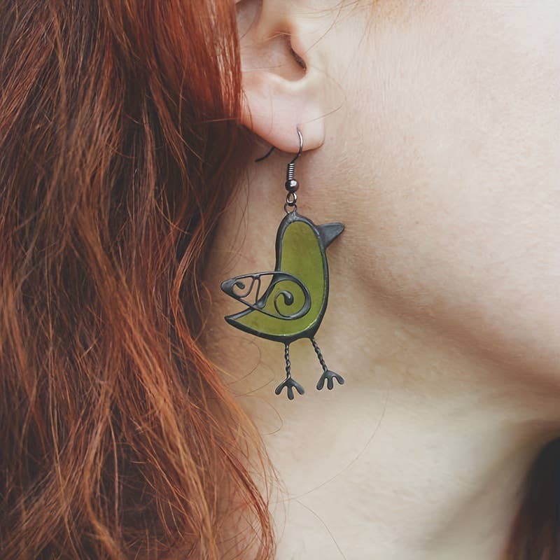 Cute Women's Earrings Bird Drop Earrings