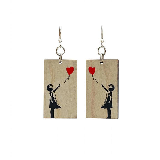 Banksy Floating Away Earrings