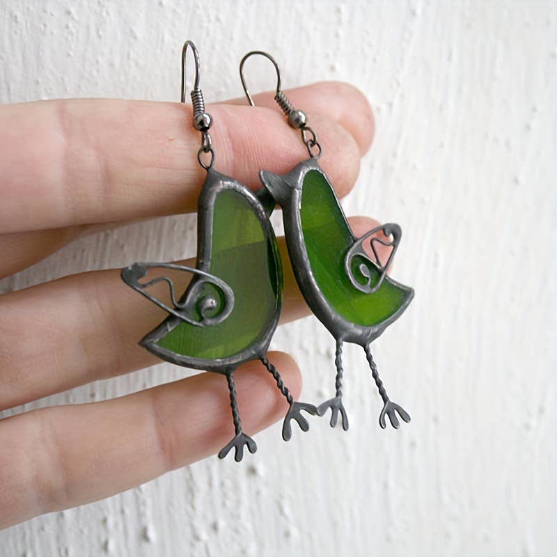 Cute Women's Earrings Bird Drop Earrings