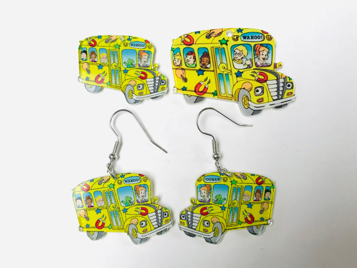Magic School Bus Earrings Teacher Gift kid's book character