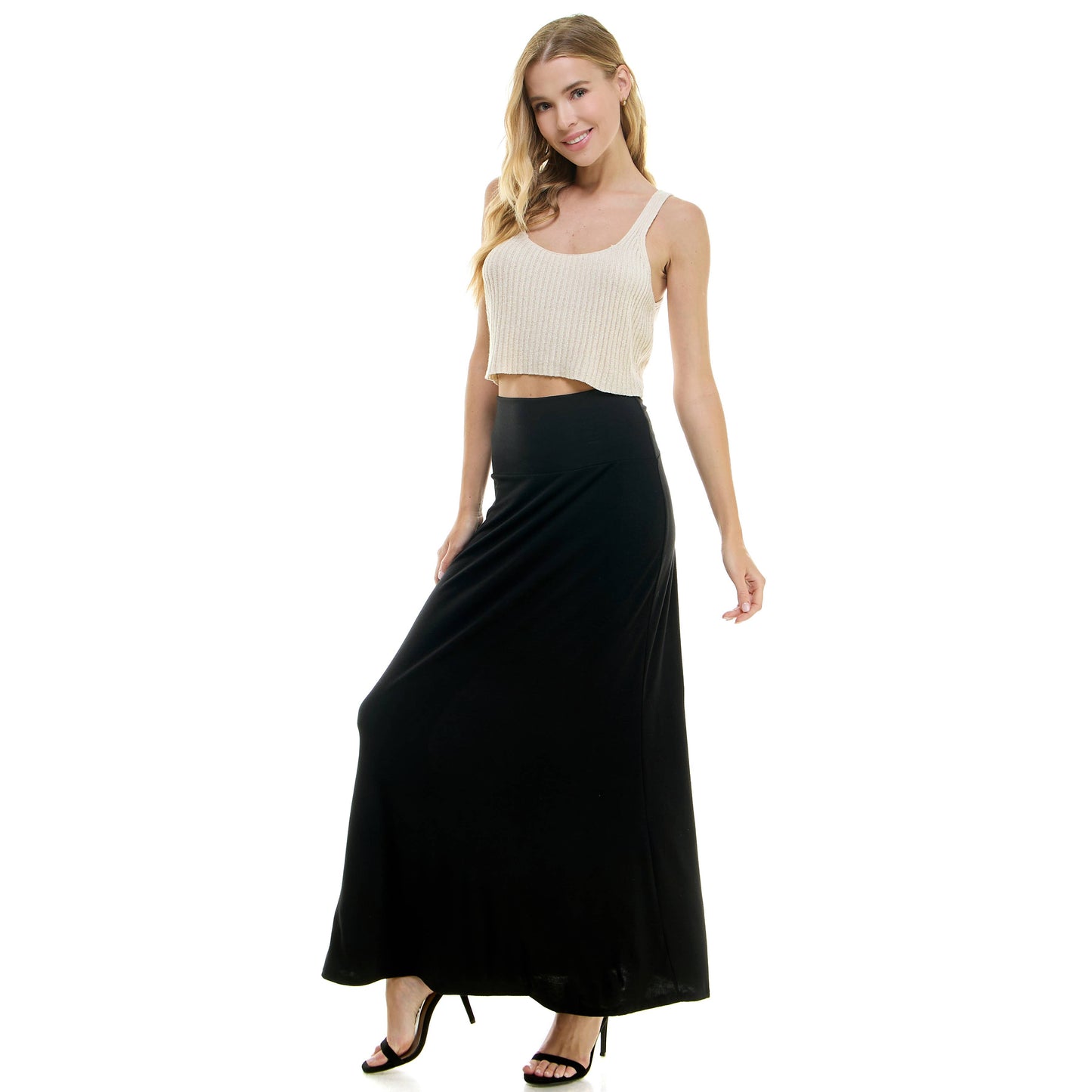 HIGH WAIST MAXI BASIC SKIRTS