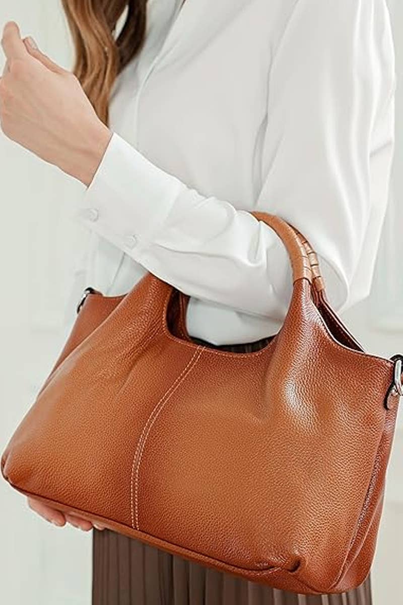 1209 Genuine Vegan Leather Hobo Tote Bag SI-29034