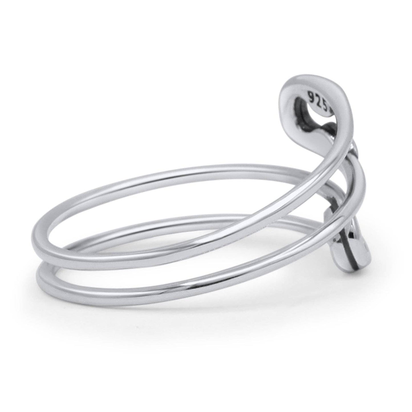 Safety Pin Band Oxidized