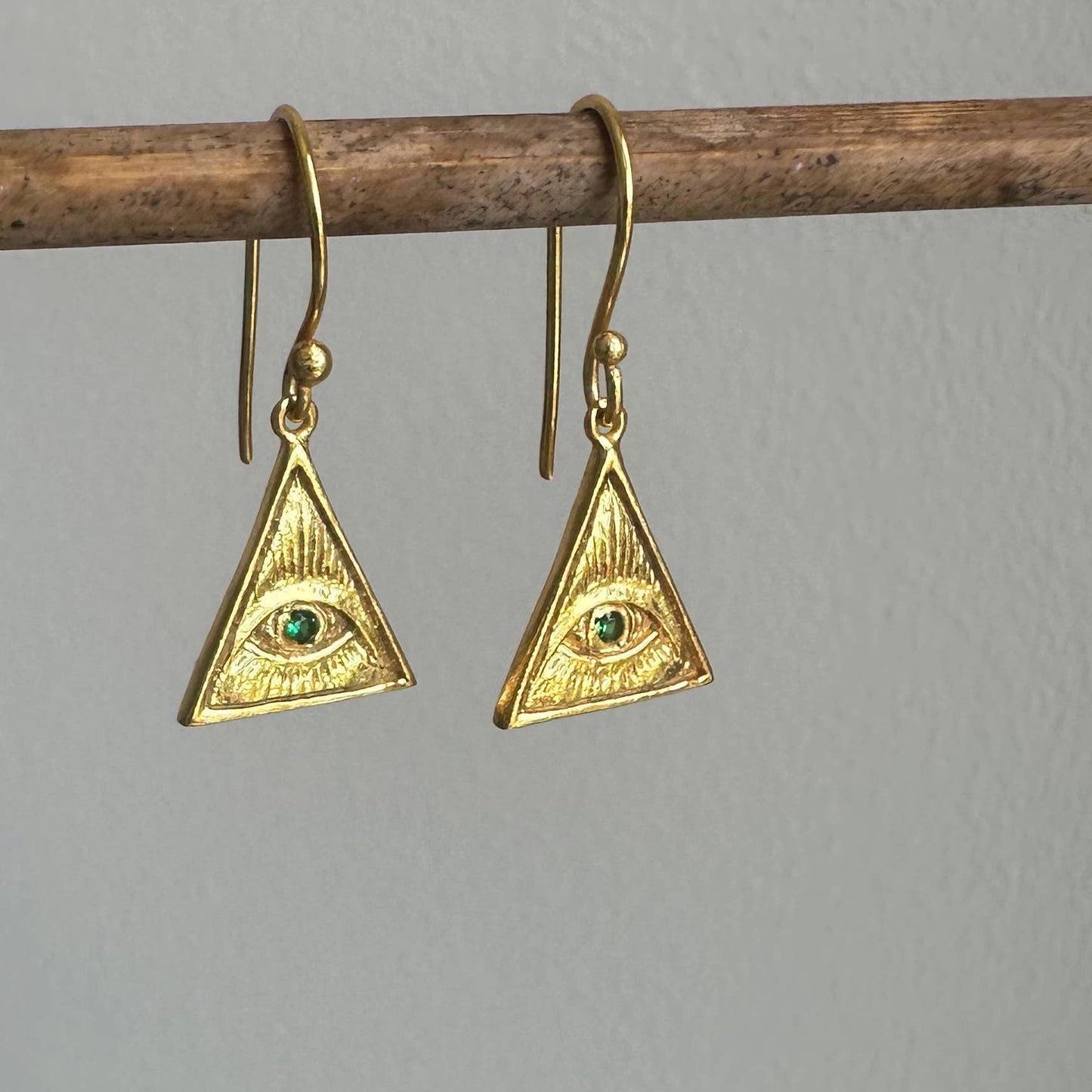 Third Eye Earrings|Gold Earrrings|Spiritual Wisdom Jewelry