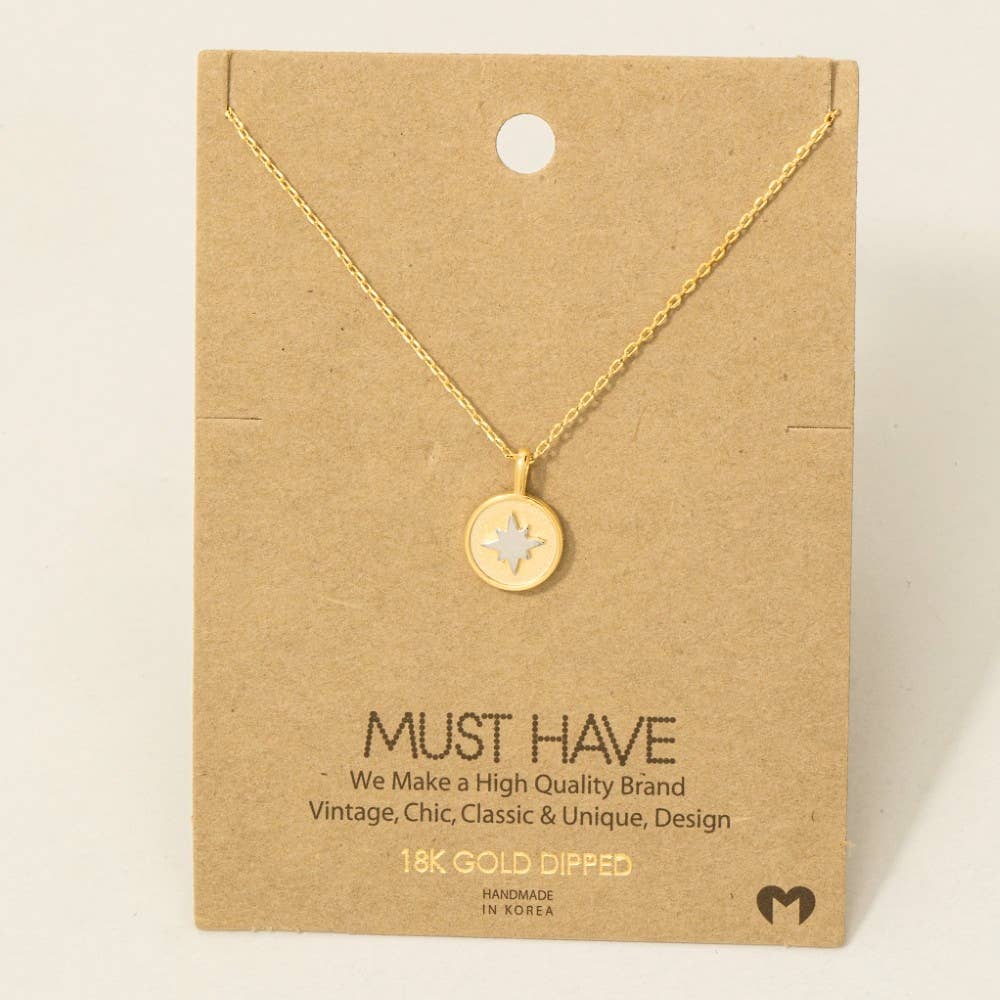 North Star Coin Pendant Necklace