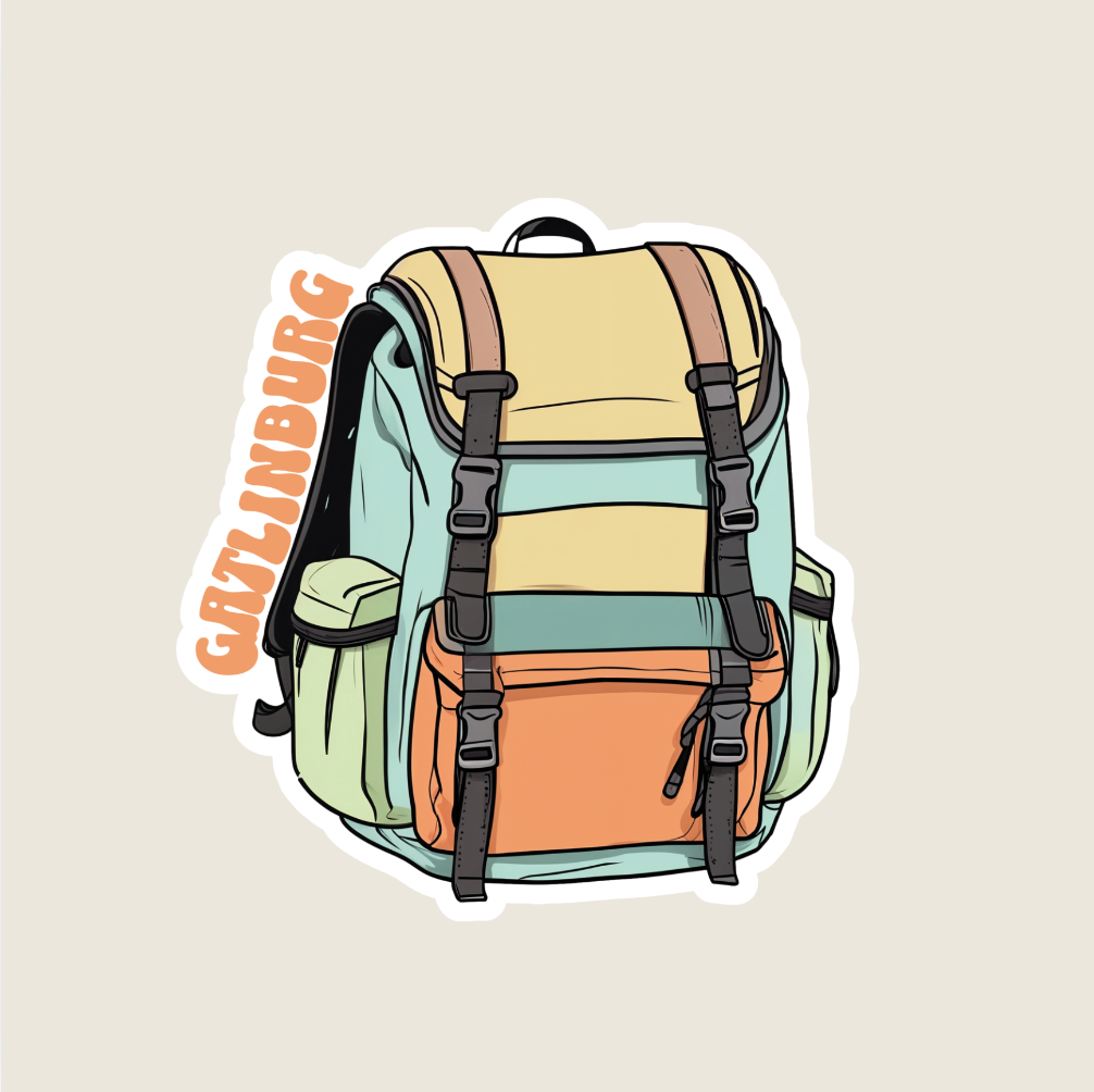 Hiking Backpack Custom Souvenir Sticker (M1058)