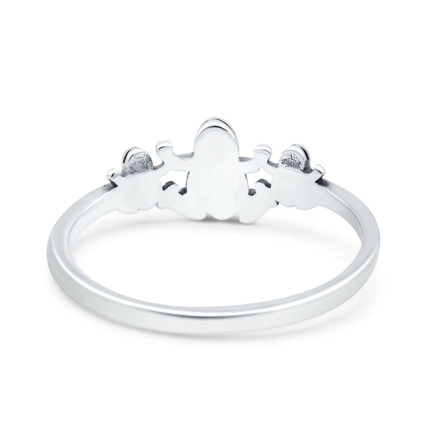 925 Sterling Silver Frogs Ring