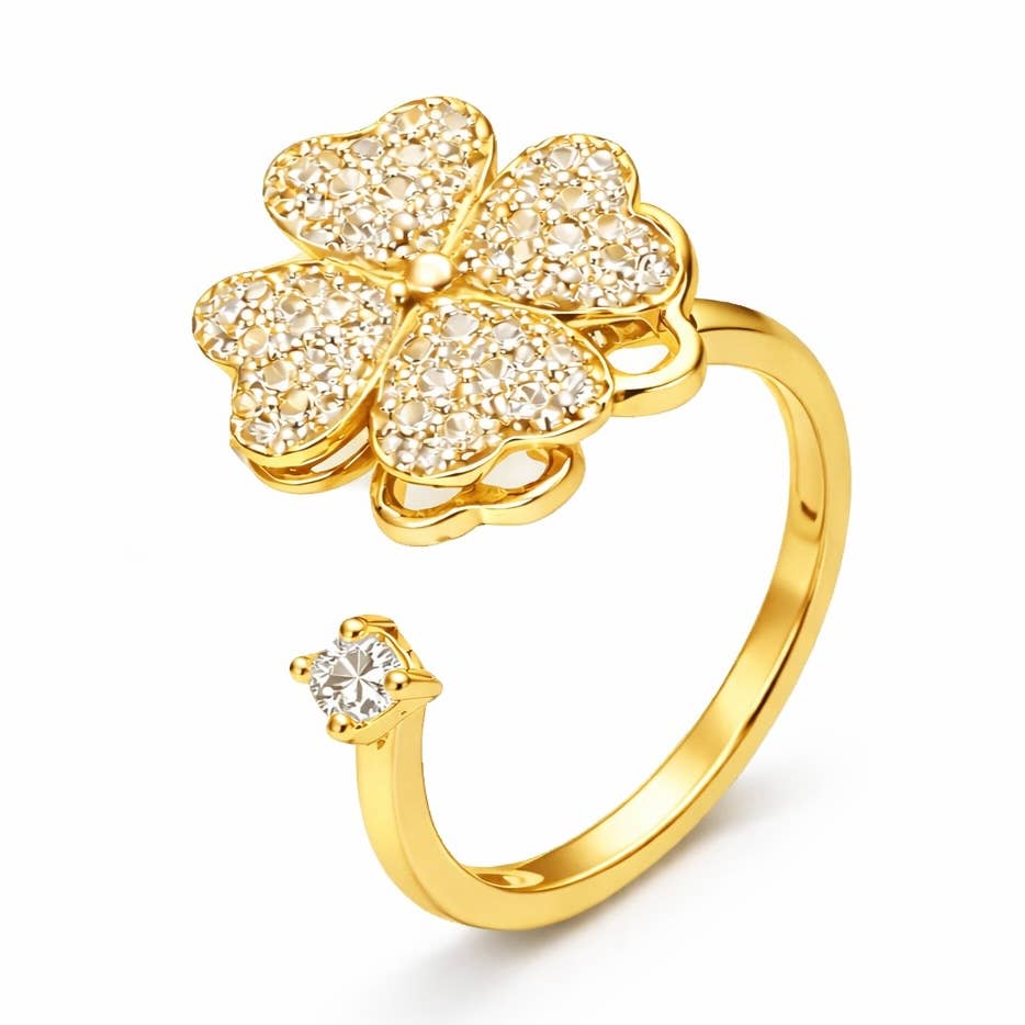 Classic Bloom Spinner Ring – Adjustable Finish