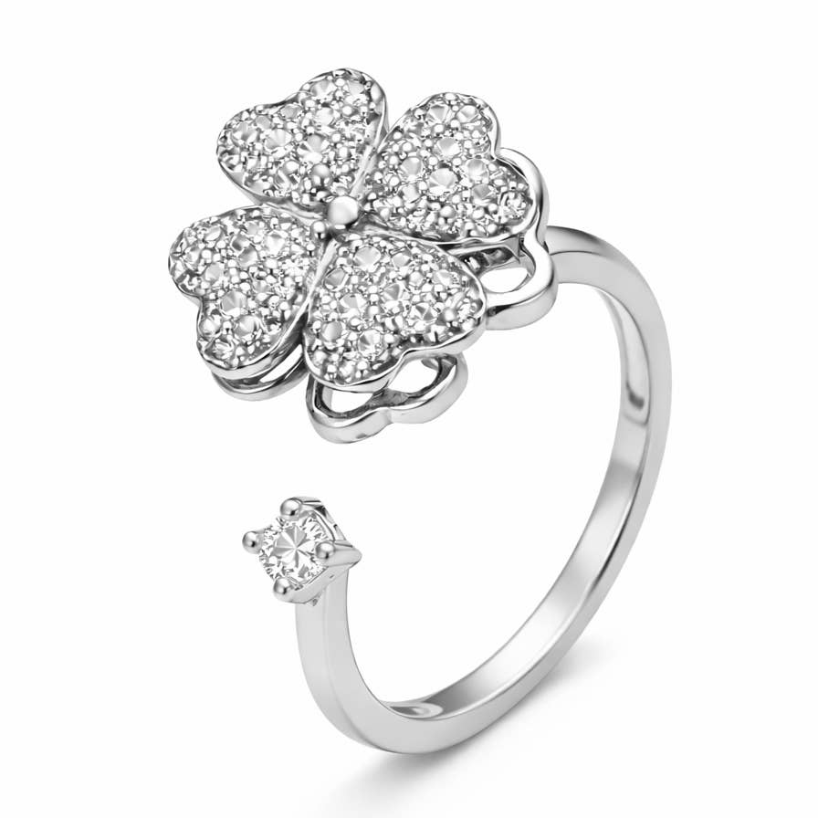 Classic Bloom Spinner Ring – Adjustable Finish