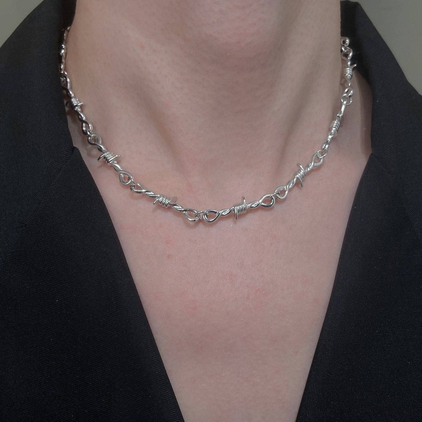 Gothic Heart Rose Flower Necklace for Women