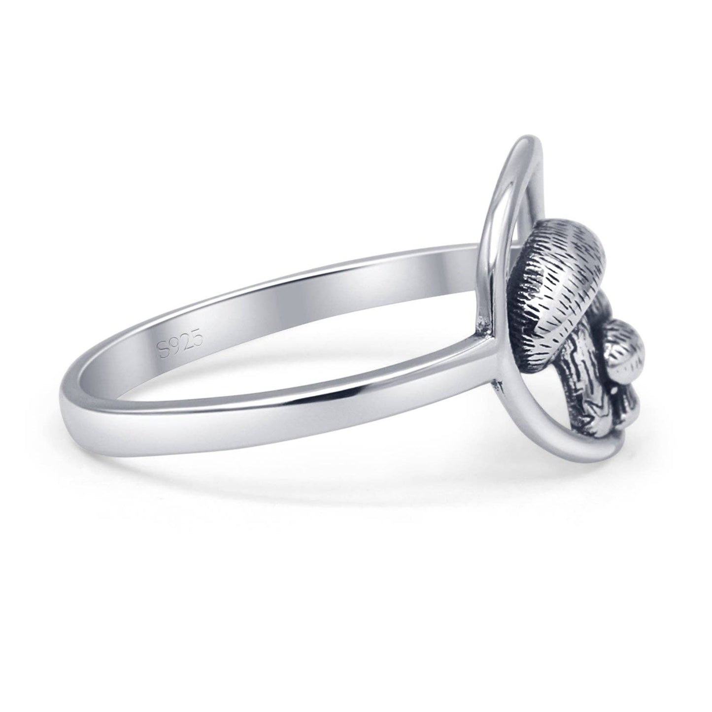 Mushroom Ring Oxidized 925 Sterling Silver Wholesale