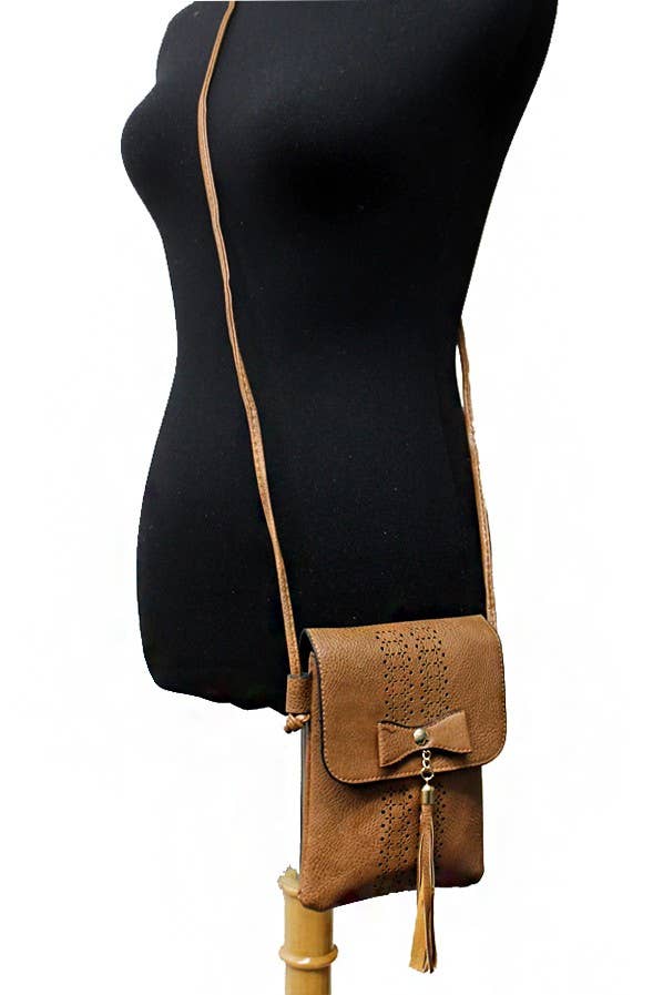 Bow with Tassel Cross Body Bag