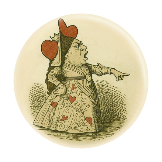 1.5" Button - Alice Adventures In Wonderland Queen Of Hearts