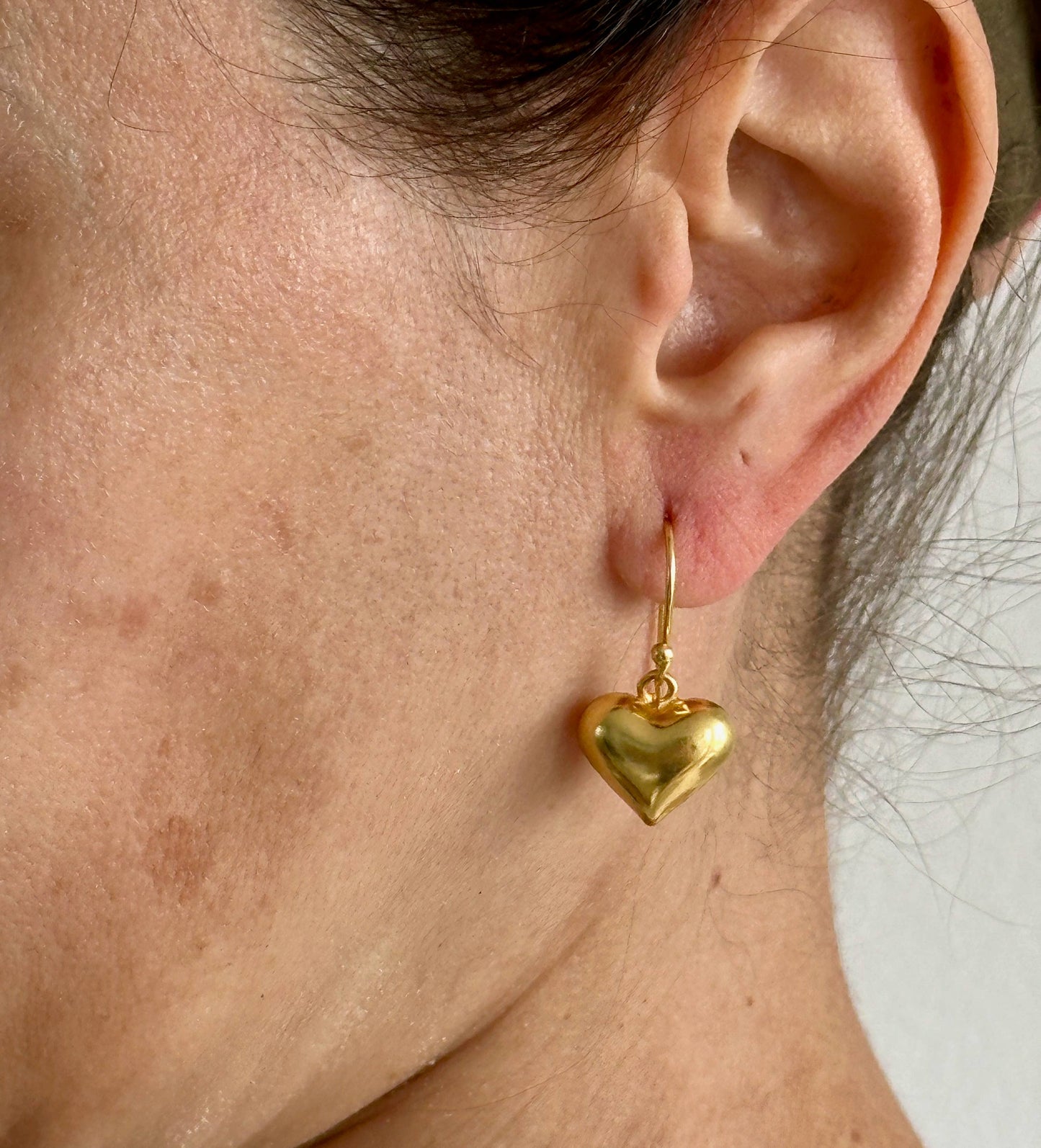 Small Hearts Earrings | Gold Dangle Hearts | Teen Gifts