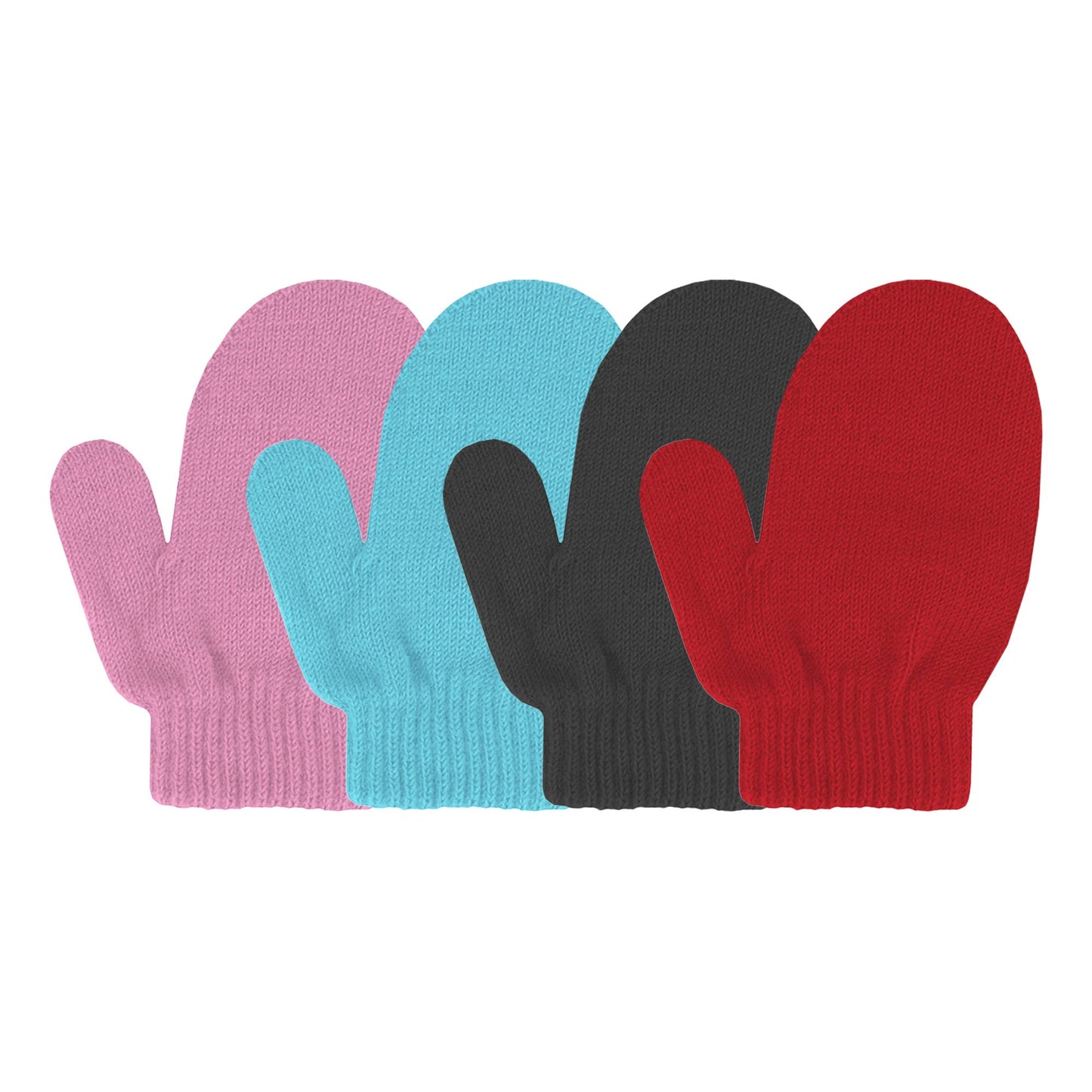Boys/Girls Acrylic Knit Stretch Mittens Size 2-4 - 83196