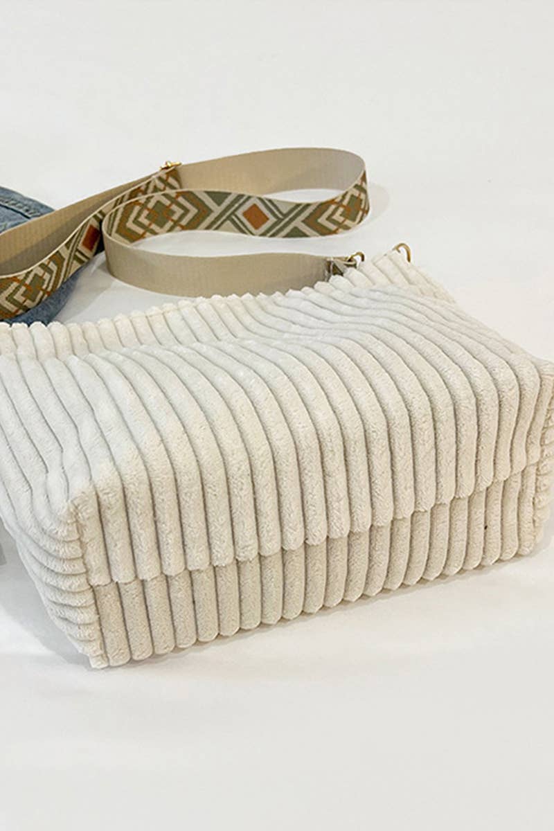 `.0806 Corduroy Tote Bag With Guitar Shoulder Strap SI-28151