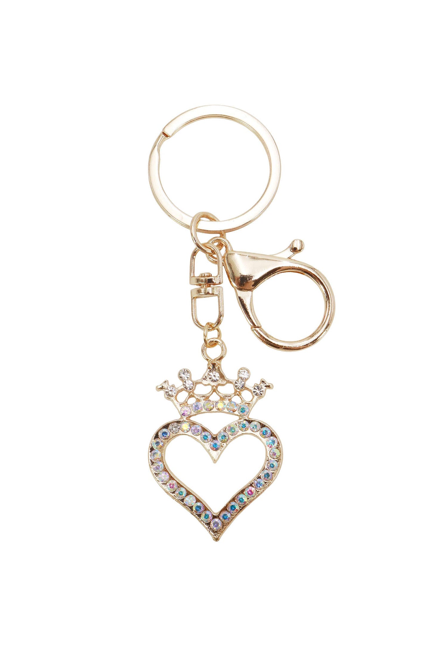 Crown Heart Bling Rhinestone Key Chain