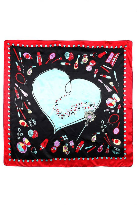 Makeup Glam Silk Feel Square Scarves