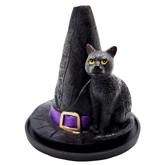 Witches Hat Cat Incense Burner