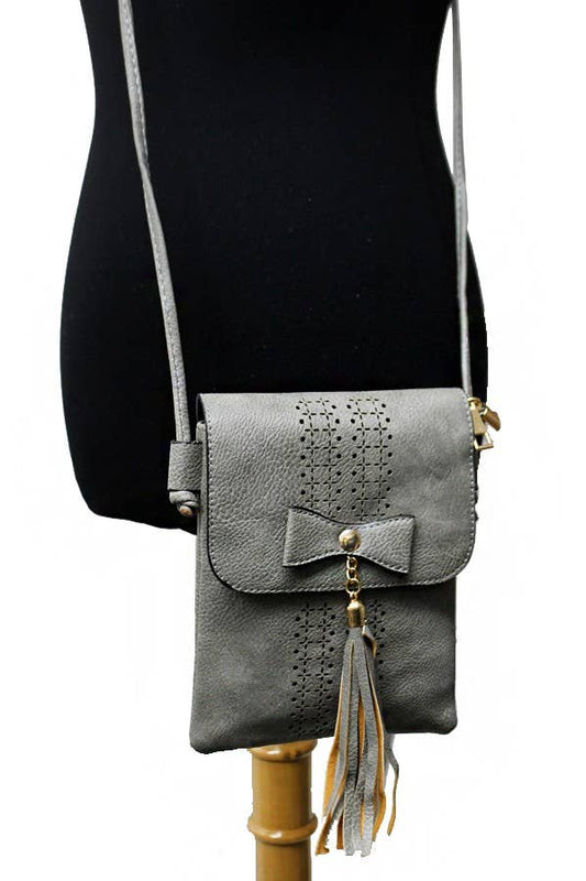 Bow with Tassel Cross Body Bag