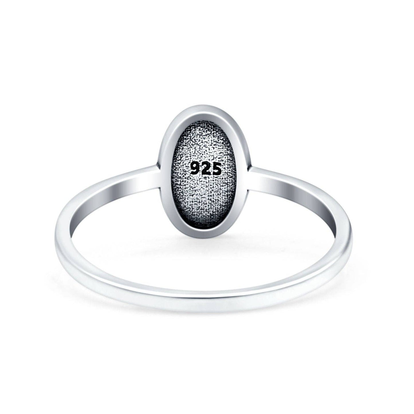 Flowers Oxidized Band Thumb Ring (9.5mm)