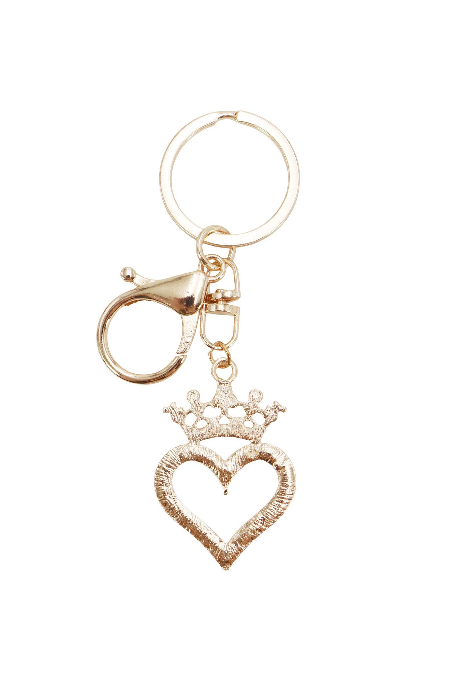 Crown Heart Bling Rhinestone Key Chain